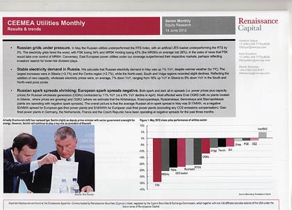 CEEMEA Utilities Monthly. Results and trends