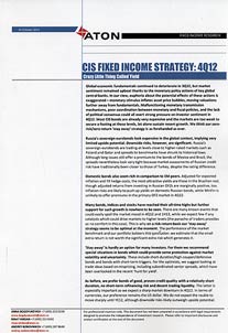 CIS fixed income strategy: 4Q12