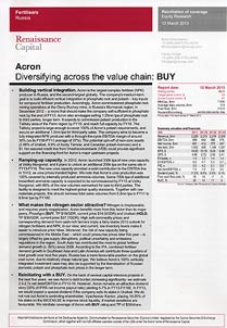 Acron. Diversifying across the value chain: BUY