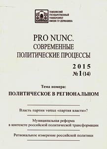 PRO NUNC: современные политические процессы