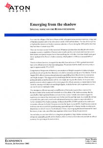 Emerging from the Shadow