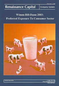 Wimm-Bill-Dann 2003: Preferred exposure to consumer sector