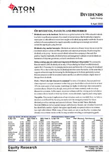 Dividents. Equity Strategy