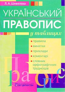 Ukrainsʹkiĭ pravopis u tablit︠s︡i︠a︡kh